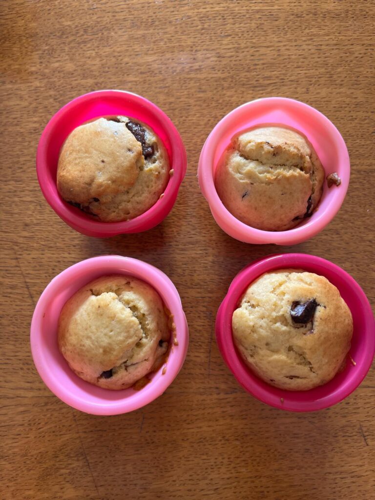 Muffins cœur fondant et pépites de chocolat